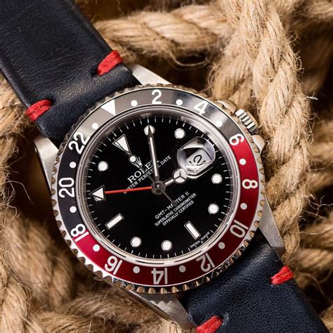 rolex gmt coke leather strap|Rolex gmt fat lady.